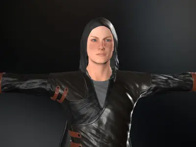 Male Assassin Outfit 2 Low-poly 3D model