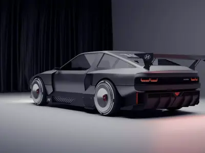 Rigged Hyundai N-Vision 74 Model 3D model