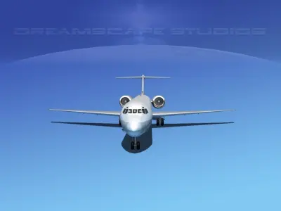 Douglas MD-80 Unmarked 1 3D model