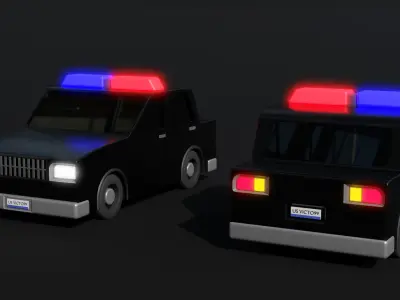 Low-poly car pack Free 3D model