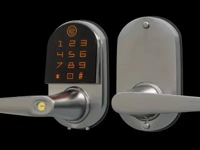 Smart Digital Lock With Keypad PBR 3D model