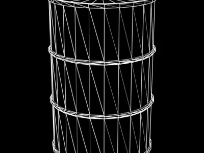 Flammable 55 Gallon Drum Free 3D model