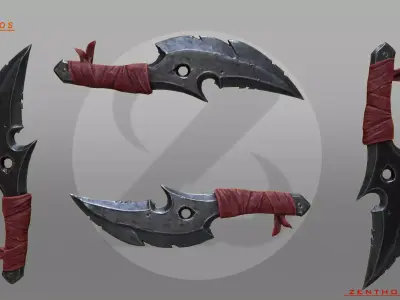 Dagger Low-poly 3D model Low-poly 3D model