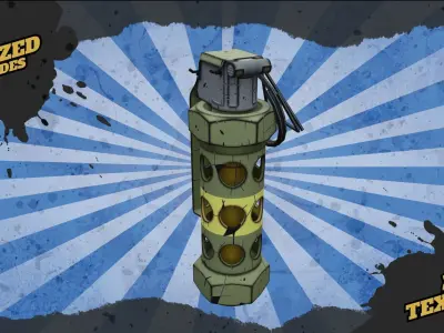 Stylized Grenades Low-poly 3D model