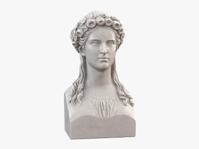 Beautiful Woman Karoline Bust 3D model