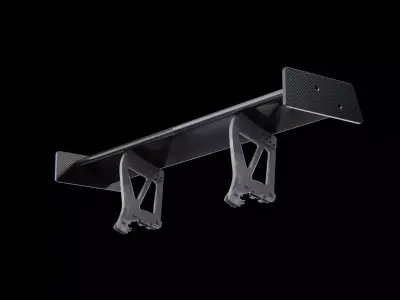 Spoiler carbon tuning auto motor 3D model