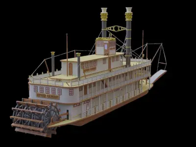 Paddle Steamer  3D model