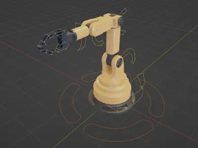 Industrial robot arm Low-poly 3D model buy