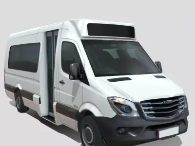 Freightliner Sprinter minibus 3500 Low-poly 3D model