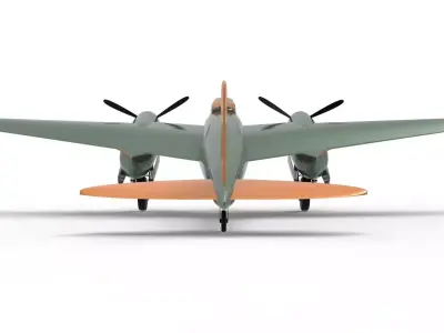 De Havilland Mosquito Low-poly 3D model