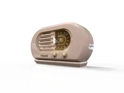 Old Radio 5  maresal3d Low-poly 3D model