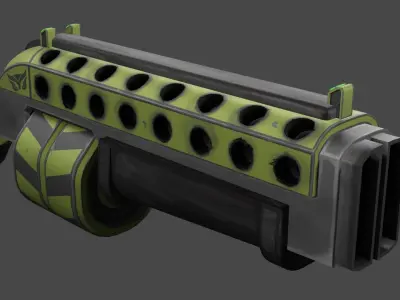 Laser rifle Low-poly 3D model