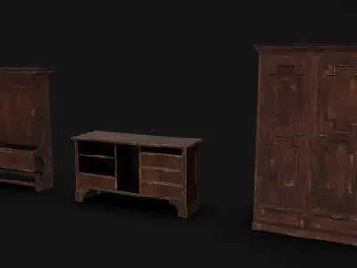 Furniture Pack 07 Low-poly 3D model