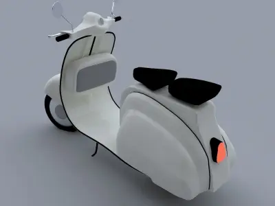Scooter vespa Low-poly 3D model buy