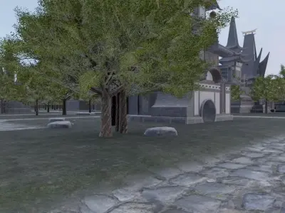 Traditional Village Aerial View 3D model