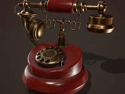Old Phone Low-poly 3D model purchase