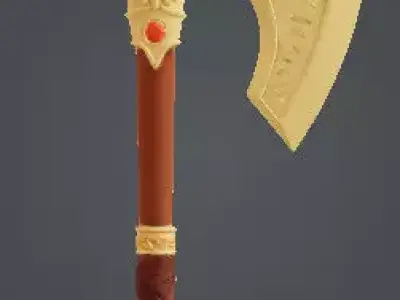 Realistic Golden Axe 3D model