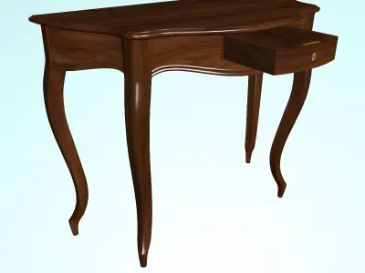 Coffee table made of walnut 3D model