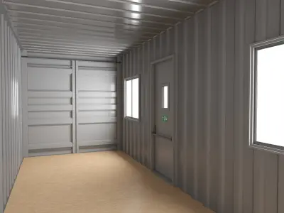 Office Container With Interior 3D model