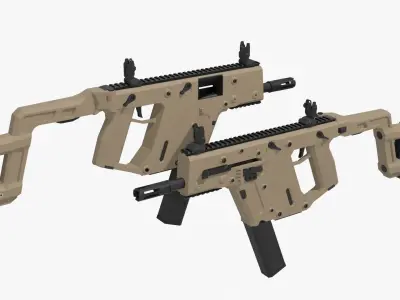 Kriss vector Low-poly Low-poly 3D model