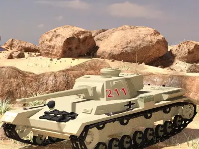 WW2 German PZKW IV Tank 3D model