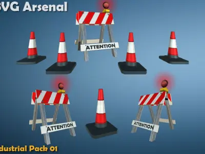 Industrial Package - HQ Low-poly 3D model