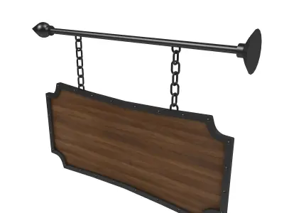 hanging sign 3D model