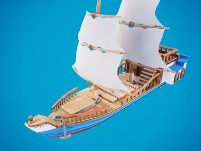 Fishing boat 3D model by Cuchata3D from CGTrader (Textured)