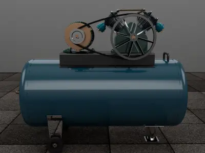 Air Compressor  Low-poly 3D model