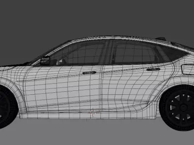 Acura TLX Type S 3D Model Fully Rigged Textured Blender Car 3D model