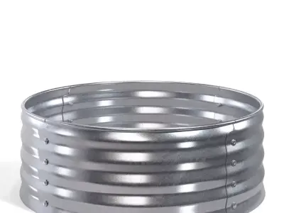 Backyard Creations 36 In Galvanized Steel Fire Ring  PBR 3D model