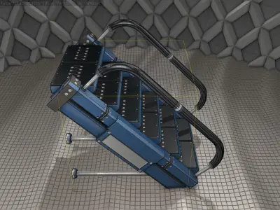Sci-Fi Stairs - 5 - Blue Version  Low-poly 3D model