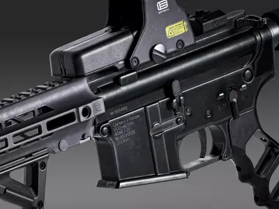 AR-15 CUSTOM Low-poly 3D model purchase