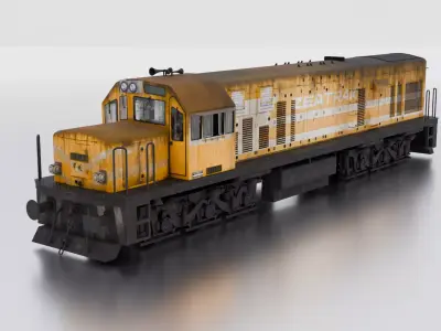 LOCOMOTIVE GE U20C DE21500 FROM 1964 Low-poly 3D model