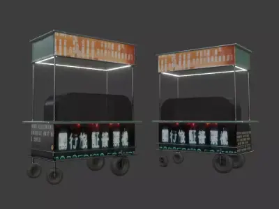 Food Mobile Stand Low-poly 3D model