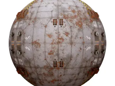 PBR Sci-Fi Industrial Texture 55 Low-poly 3D model