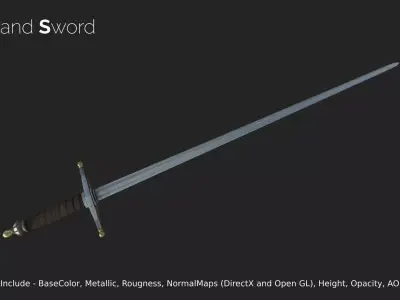 Scotland sword Low-poly 3D model