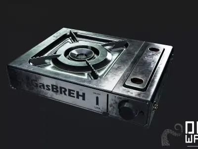 Portable Stove - PBR Game Ready Low-poly 3D model