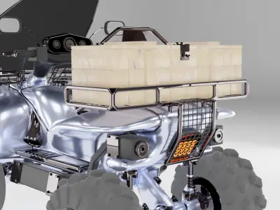 Futuristic All-Terrain Utility Vehicle Concept 3D model