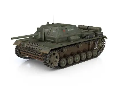 SU-76i Soviet Assault gun 3D model
