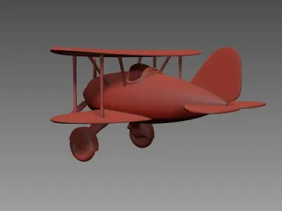 cartoon plane 3D model