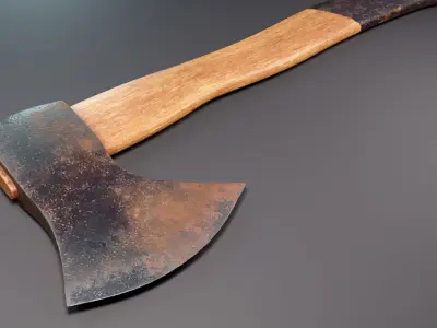 Realistic used Axe PBR 3D model 3D model