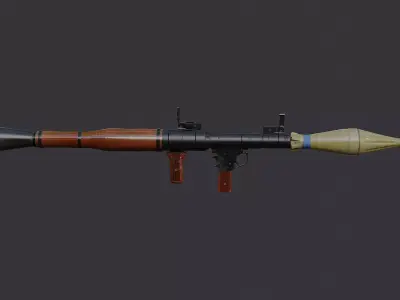 Rpg Seven Rocket Launcher Low-poly 3D model