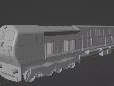 Goods train 3D model