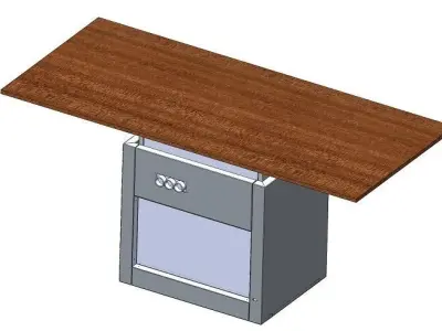 Moving electric industrial table Free 3D model