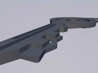 Safe key 3D Low-poly 3D model