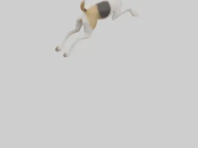 Fox Terrier running model 3D model