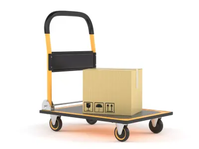 Folding Handle Trolley 3D model