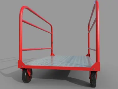 Platform Trolley B Low-poly 3D model