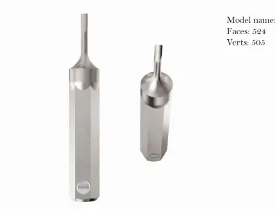 Collection of 21 bits  Low-poly 3D model